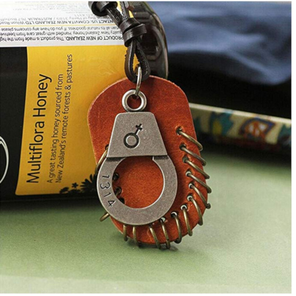 Hand Made Handcuffed Pendant Necklace J464-HC - Picture 3 of 4